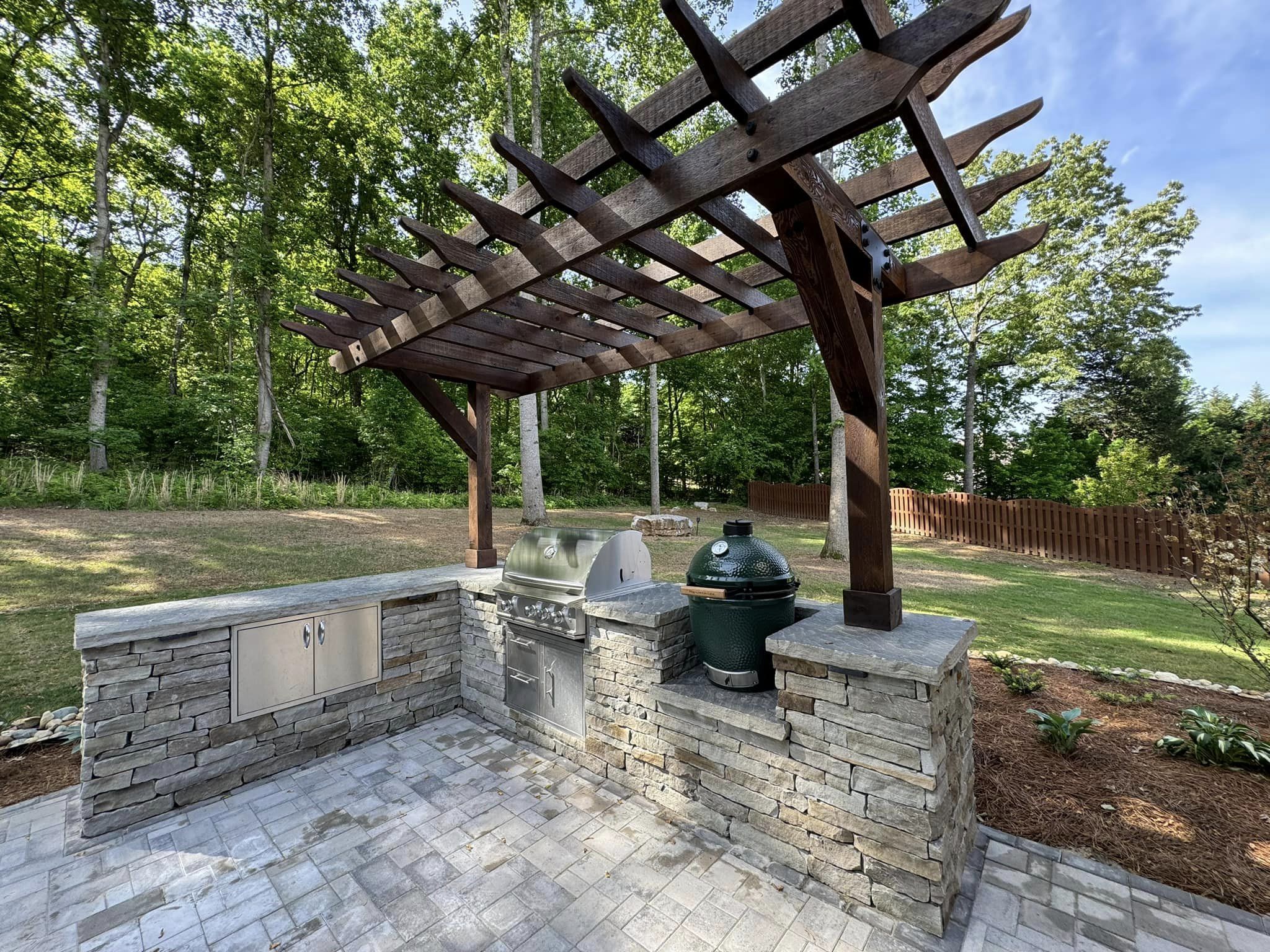 Outdoor kitchen install by Greenscapes Outdoor Living in Huntsville, AL