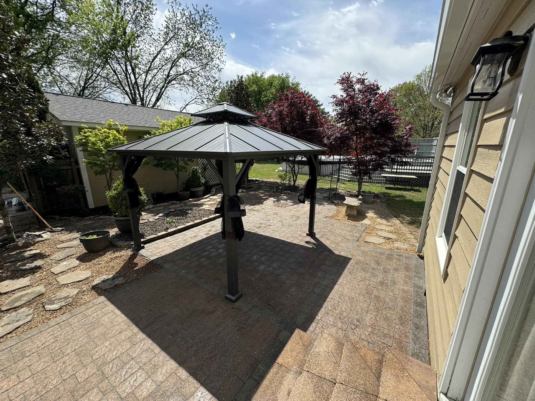 Paver patio and gazebo installation in Huntsville, AL