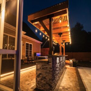 Outdoor pergola install by Greenscapes Outdoor Living in Huntsville, AL